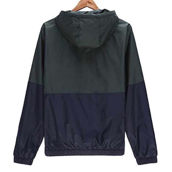 Colorblock Windbreaker Hooded Active Jacket - Picture 3 of 4